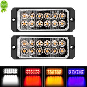 Nieuwe 2x 4 kleuren Dikke lichte LED LED -stroboscoop Waarschuwing Licht Grille Flash Truck Traffic Lamp Rem Draai Signaal Auto Licht Maker Lichten