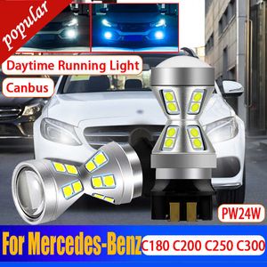 Nieuwe 2x Canbus Foutloos PW24W Led Richtingaanwijzer Voor Dag Dagrijverlichting Lampen Voor Mercedes-Benz C180 c200 C250 C300 C350 C400