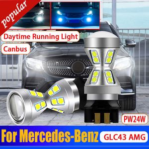 Nouveau 2x Canbus Aucune erreur PW24W LED Clignotants avant Feux de jour PWY24W Ampoule de feux diurnes pour Mercedes-Benz GLC43 AMG 2017 2018