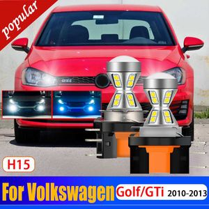 Nouveau 2x voiture Canbus H15 LED DRL avant Signal jour ampoules Auto feux de jour pour Volkswagen Golf MK7 GTi 2010 2011 2012 2013