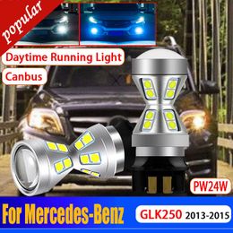 Nuevo 2x Car Canbus No Error PW24W LED Señal de giro delantera Día Bombilla de luz de circulación diurna para mercedes-benz GLK250 GLK350 2013 2014 2015