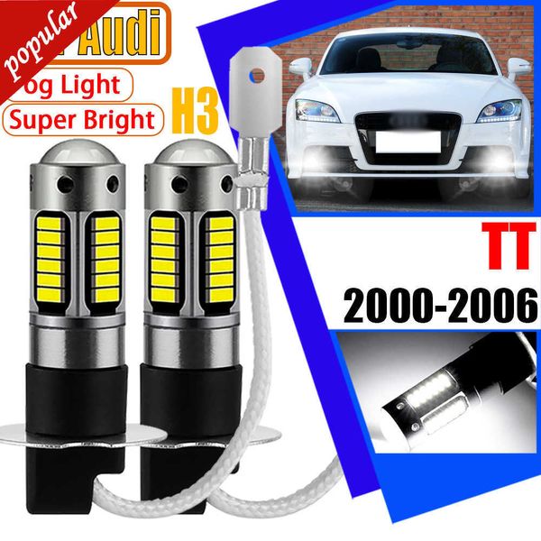 Nouveau 2x H3 Voiture Lampe Canbus Aucune Erreur LED Phare Avant Brouillard Signal Ampoules Pour Audi TT Quattro 2000 2001 2002 2003 2004 2005 2006