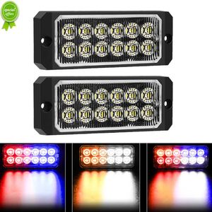 Nouveau 2X Led Strobe Avertissement Lumière Strobe Grille Clignotant Barre Lumineuse Camion Voiture Balise Lampe Ambre Frein De Circulation Clignotant Lumière 12V 24V