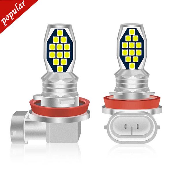 Nuevo 2x NUEVO H11 H8 9006 HB4 HB3 H16 HB3 9005 PSX24W PSX26W P13W Luces antiniebla de coche súper brillantes Luz de conducción diurna 12V 6000K Blanco