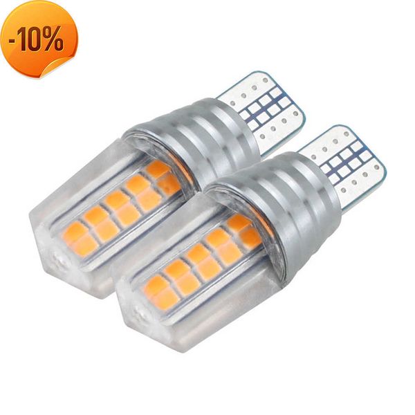 Nuevo 2X T10 LED W5W El más nuevo SMD Luz de señal de coche Bombilla acrílica 902 921 Auto Polaridad Cuña libre Lectura Matrícula Puerta Lámpara Blanco 12V