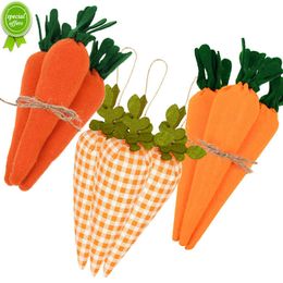 Nouveau 3/1 pièces Nov tissé carottes de Pâques ornements suspendus pendentif pour Pâques décorations pour la maison fournitures 2023 enfants faveurs de Pâques cadeaux jouet