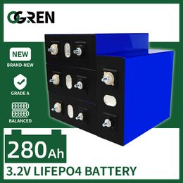 NIEUW 3.2V 280AH LIFEPO4 Batterij 1/4/8/16/32pcs DIY 12V 24V 48V Oplaadbaar celpakket voor RV Boat Solar Storage System Golfkar