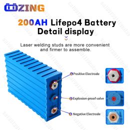 NIEUW 3.2V LIFEPO4 200AH Batterij Batterij Hoge capaciteit Oplaadbare batterijen DIY 12V 24V 48V 72V RV VAN BOTEN BOTEN Golfkar Solar Cellen Pack