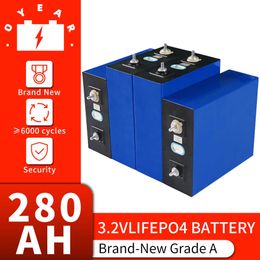 NIEUW 3.2V LIFEPO4 280AH RECARGable Batterij Pack Grade A Lithium Iron Phosphate Prismatic 12V 24V 48V 280AH Solar Cellen