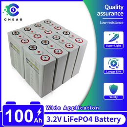 Batterie Lifepo4 3.2V, 100ah, Rechargeable, Lithium fer Phosphate, pour bricolage, stockage d'énergie solaire, bateau, système de sauvegarde UPS