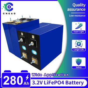 Nouveau 3.2 V Lifepo4 batterie 280AH 4/8/16/32 pièces batterie Rechargeable bricolage cellules pour stockage d'énergie solaire bateau RV EU US sans taxe