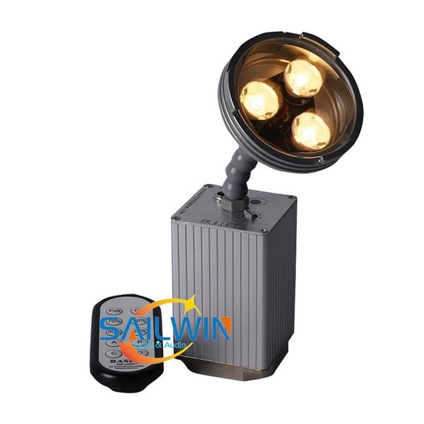 Nuevo 3 3W IR Control remoto con pilas Inalámbrico LED Pinspot Light con control remoto para boda Event Club Entertainment St266l