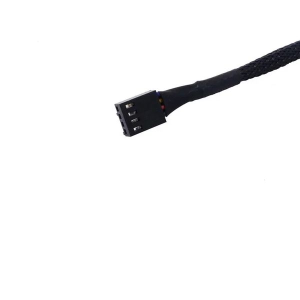 Nuevo 3/4 pin PMW a doble ventilador Y Splitter Extensión de manga negra Cable de alimentación Extensión de placa base Adaptador de alimentación para PC