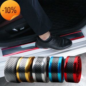 Nieuwe 3/5 cm breedte auto stickers anti kras deur drempelbeschermer rubberen strip koolstofvezel autorrempelbeveiliging bumper film sticker