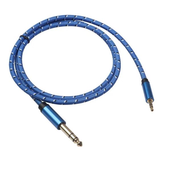 Nuevo cable de gato de audio de 3.5 mm de 6.5 mm 3.5 6.35 Barra de autobús de par macho para un amplificador de guitarra CD Player para amplificador