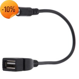 Nieuwe 3,5 mm zwarte auto aux audiokabel naar USB audiokabelcabine elektronica voor het spelen van muziekauto audiokabel USB -hoofdtelefoonomzetter