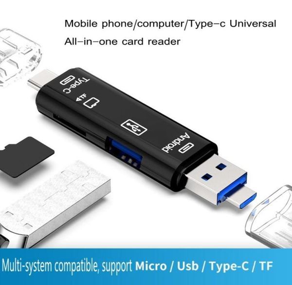 Nuevo 3 en 1 31 Tipo C y MicroUSB OTG Micro SDHC Memory Card Reader High Speed con pakcage2796821