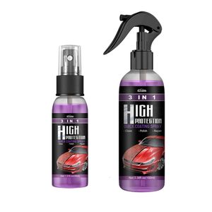 Nuevo 3 en 1 Spray de recubrimiento rápido alta protección brillo armadura cerámica lavado de coche escudo de coche limpieza Nano pulido cera para pintura