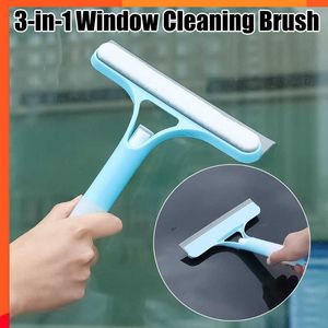Nouveaux outils de nettoyage multifonctionnels de raclette de fenêtre 3 en 1 avec kit de lavage par pulvérisation d'éponges pour brosses de verre de ménage de pare-brise de voiture