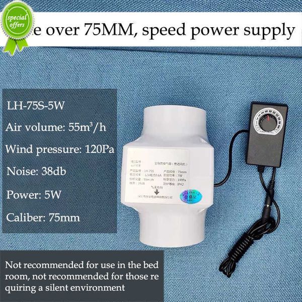 Nouveau ventilateur d'extraction de 3 pouces à faible bruit conduit ventilateur hydroponique ventilateurs d'extraction pour la maison salle de bain tuyau de Ventilation ventilateur en ligne