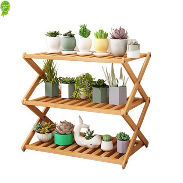 Nouveau 3 couches Durable fixe plante support multicouche fleur Pot étagère intérieur extérieur Pot de fleur présentoir pour balcon jardin