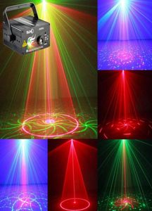 Nouveau 3 lentilles 40 Pattern Club Bar RGB Laser Blue LED Stage Lighting DJ Home Party Show Projecteur Projecteur Light Disco2939619