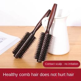 NOUVEAU 3 Tailles Anti Static Wood Bristle Hair Hair Round Bruss Brusser coiffeur outils de style Tail