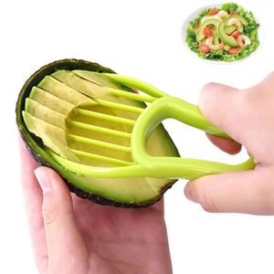 Nouveau coupe-légumes 3 en 1 couteau en plastique éplucheur Pitaya Kiwi baies fruits avocat trancheuse pulpe séparateur de chair outils de cuisine