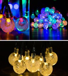 Nieuwe 30 LED's Crystal Ball 65m Solar Lamp Power LED String Fairy Lights Solar Garlands Garden Kerstdecor LED -snaren voor OutTo4074105