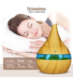 Nouveau 300 ml USB Aroma électrique diffuseur bois ultrasonic Air Humidificateur Essential Huile Maker Cool Maker pour la maison EEA110018873478