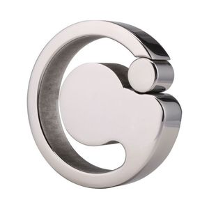 Nouveau 304 En Acier Inoxydable Ball Stretcher Pendentif Bondage Cock Ring Groove Design Scrotum Anneaux, Anneau De Pénis En Métal Sex Toys Pour Hommes Y1892804