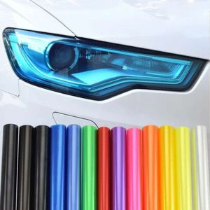 Nieuwe 30x60 cm Auto Koplamp Film Transpare Vinyl Zelfklevende Sticker voor Auto Rook Mistlamp Koplamp achterlicht Gekleurde Wrap Films