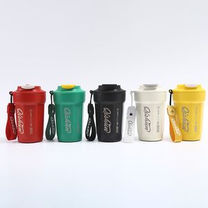 Nouvelle tasse à café en acier inoxydable 316 avec corde de levage, tasse isolée portable, haute apparence, tasse d'eau de bureau montée sur voiture