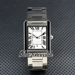 Nieuwe 31mm SOLO W5200028 Witte Wijzerplaat A2813 Automatische Herenhorloge Roestvrij Stalen Armband Heren Horloges TWCR Timezonewatch Z05A