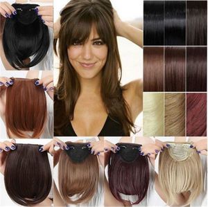 Nouveau 32 couleurs court devant frange soignée cheveux synthétiques frange Bang postiche clip devant extension de cheveux droite