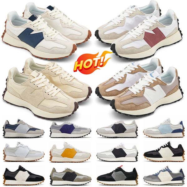 Nuevo 327 Zapatillas para correr Mujer Diseñador para hombre 327 Zapatillas de deporte Sal marina rojo beige Blanco negro Gris Frijol Blanco Correr Caminar Zapatillas deportivas