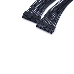 Nieuwe 32 cm ATX 24pin 1 tot 2 poort voeding verlengkabel PSU mannelijk aan vrouwelijke splitter 24 -pins verlengkabel voor ATX Power Extension Cable