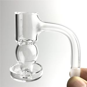 20mm mini Volledig WELD QUARTZ TERP SLURPER Banger Roken Nagel met 2mm Dikke afgeschuinde Domeloze HQ Spin vacuümnagels voor glazen watergingen