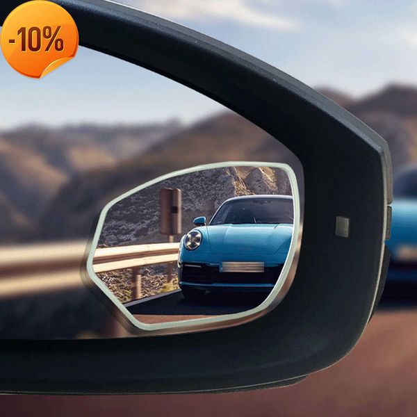 Nuevo espejo de punto ciego HD de 360 grados ajustable 2 uds espejo convexo retrovisor de coche para espejo sin montura de estacionamiento de vehículos de gran angular inverso