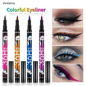 Nieuwe 36H Waterdichte Vloeistof Zwart Bruin Blauw Paars Eyeliner Potlood Antislip Eyeliner Pen Voor Cosmetische Make-up Thuisgebruik Kwaliteit Groothandel Snel Schip