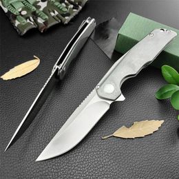 NOUVEAU 3720 REMEDE REMEDE FLIPPER COUTEAU PLIDING 3,572 "Satin Drop Point Blade All-Steel Handles Facile à transporter Outdoor Hunting Randing Pocket Knife 7096 7083 535 3300