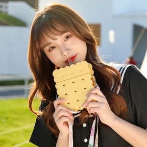 Nouvelle bouteille d'eau de biscuits d'été de 380 ml avec une bouteille de bandoulière Tritan à fuite portable de paille