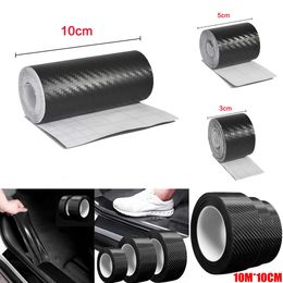 Nieuwe 3D Koolstofvezel Instaplijsten Bescherming Strip Film Bumper Anti-Stepping Anti Scratch Vinyl Decal Auto Beschermende Sticker