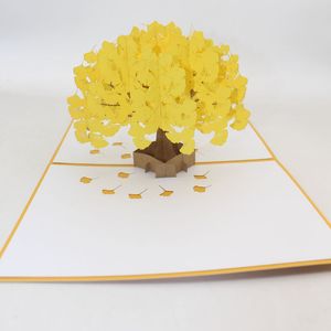 Cartes de vœux d'arbre de Style chinois 3D, cadeau d'anniversaire pour la journée des enseignants, carte postale d'invitation d'anniversaire de mariage