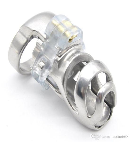 Nuevo diseño 3D 316L Acero inoxidable Stealth Lock Dispositivos de gran tamaño, jaula para pene, anillo para pene, bloqueo para pene, cinturón fetiche para hombres Q999545165