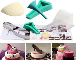 New 3D Lady High Heel Shoe Kit Silicone Fondant Mould Sugar Chocolate Cake Decor Template Mold Christmas Birthday Wedding Party Ca6388196