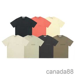 Новая футболка с 3d буквами Ess Модельер мужская и женская пара 100% хлопок термоплавкая печать Европейский размер Уличная одежда Оптовая цена 23 цвета FHHT NHR3