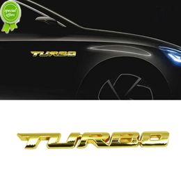 Nieuwe 3D Metalen Brief Turbo Emblem Sticker Auto Motor Deur Body Side Achterklep Badge Decal Gouden Decor Auto Sticker accessoires