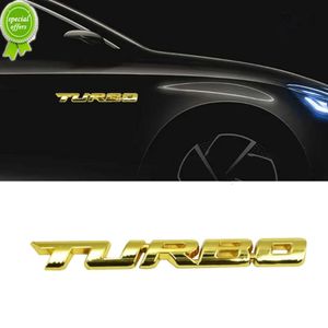 Nouveau 3D métal lettre Turbo emblème autocollant voiture moto porte corps côté arrière hayon Badge décalcomanie doré décor voiture autocollant accessoires