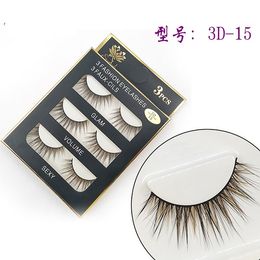 Nouveaux cils de vison 3D faux cils couleur rayure cils faits à la main beauté épais longs doux faux cils cils Sexy